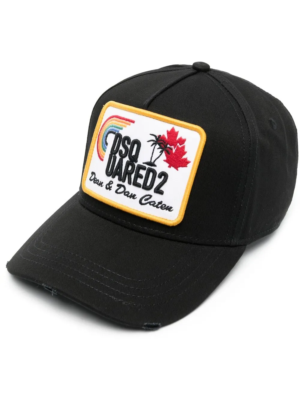 

Dsquared2 logo-patch cotton baseball cap - Black