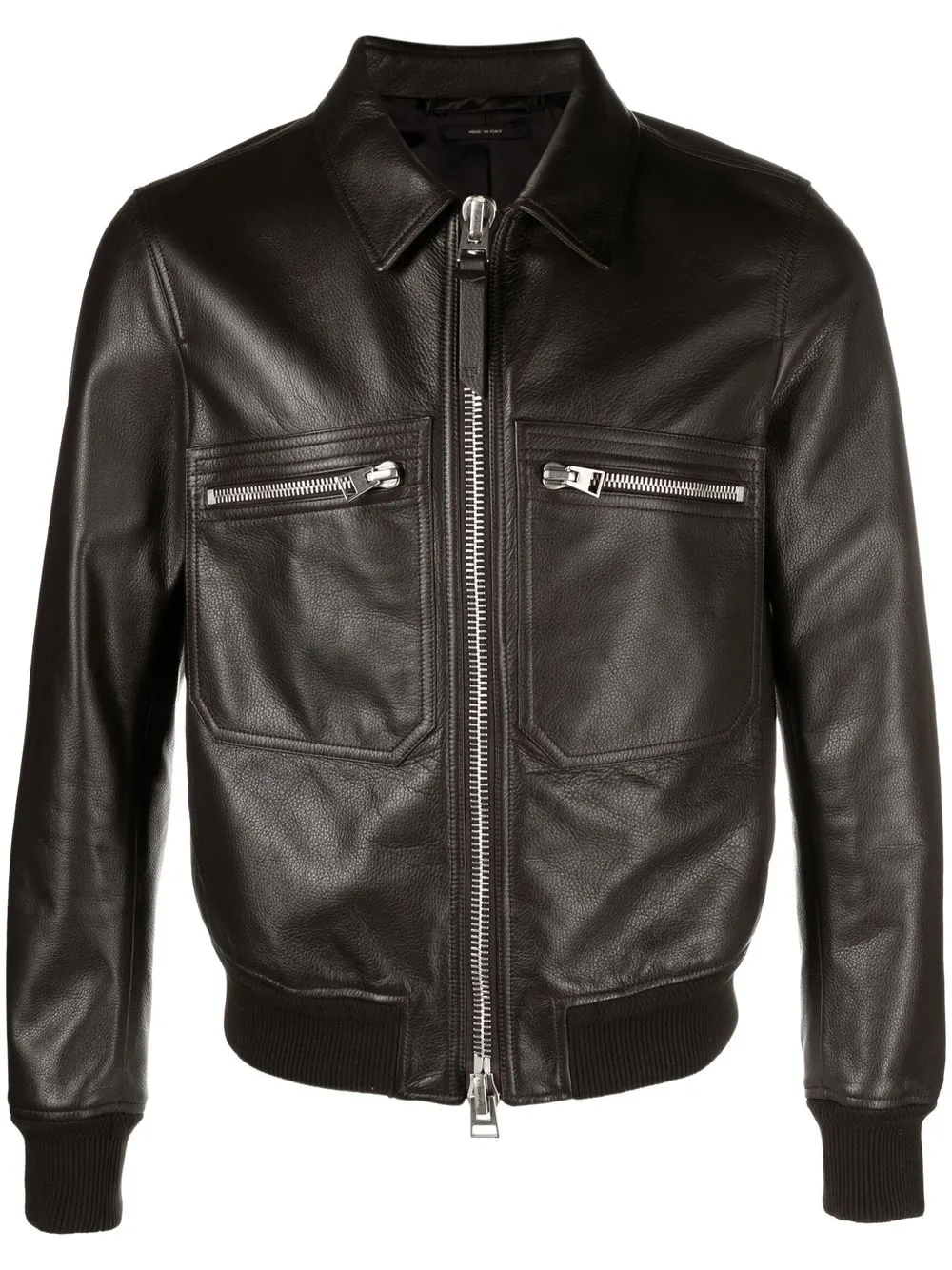 TOM FORD zip-up Leather Jacket - Farfetch