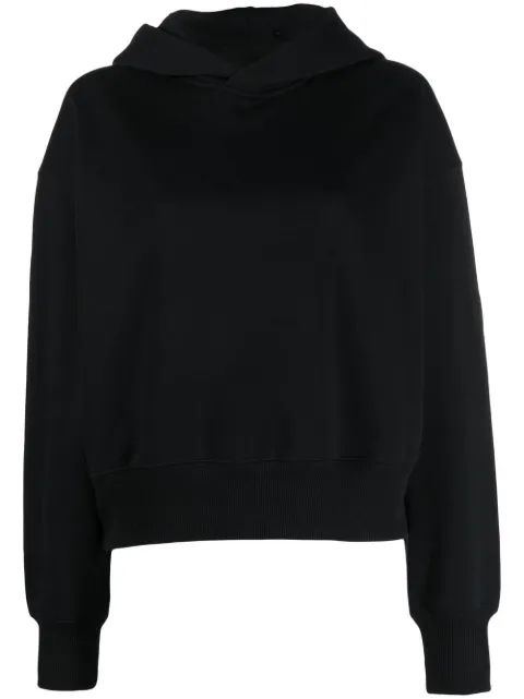 Y-3 logo-patch long-sleeve hoodie 