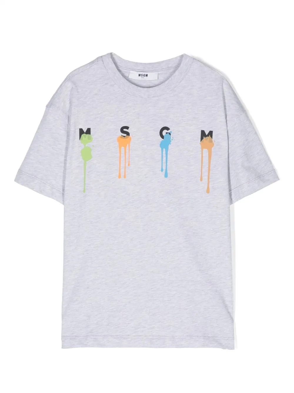 

MSGM Kids logo-print cotton T-shirt - Grey