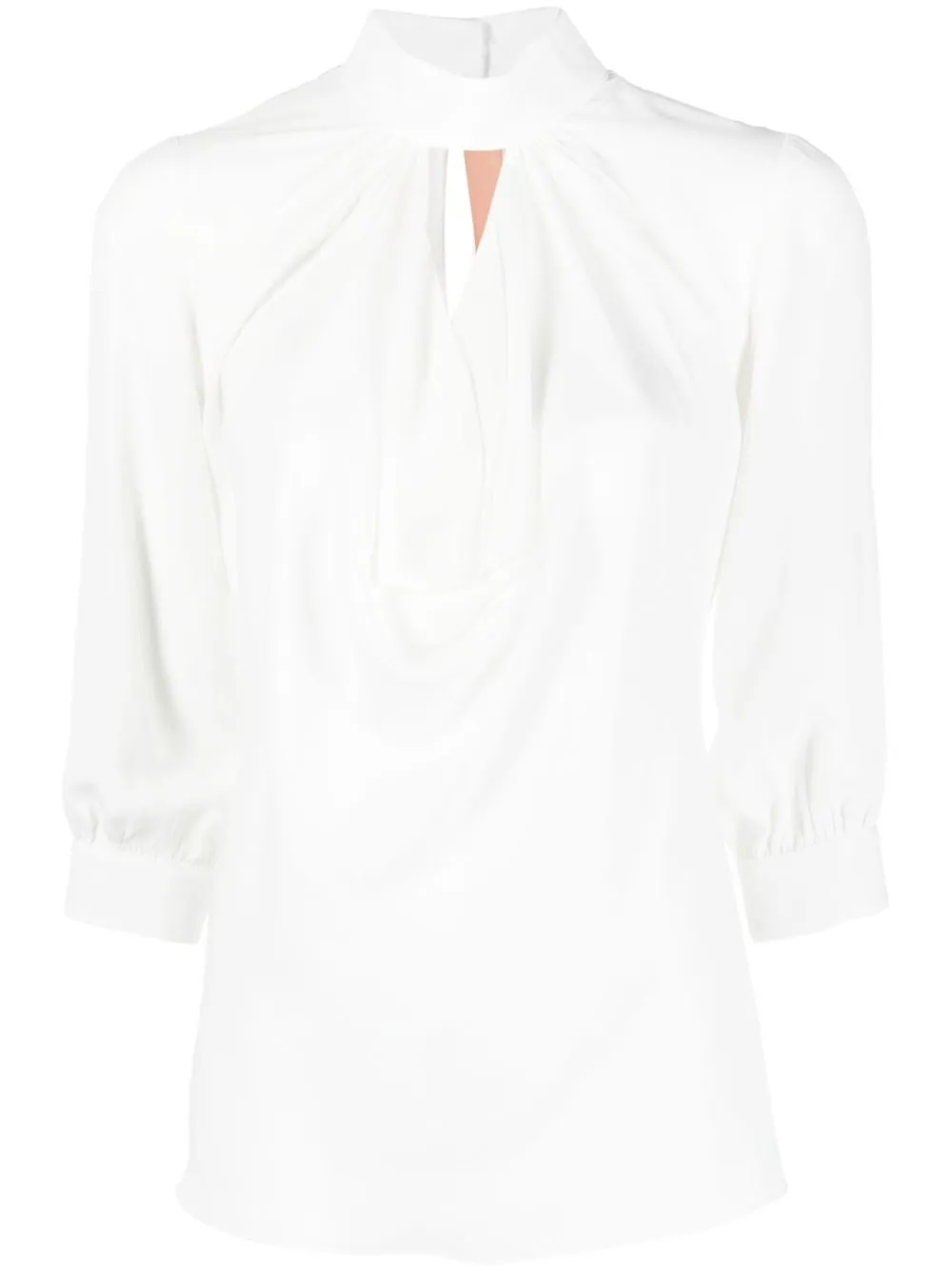 

Nº21 ruffle-detail three-quarter sleeved blouse - White