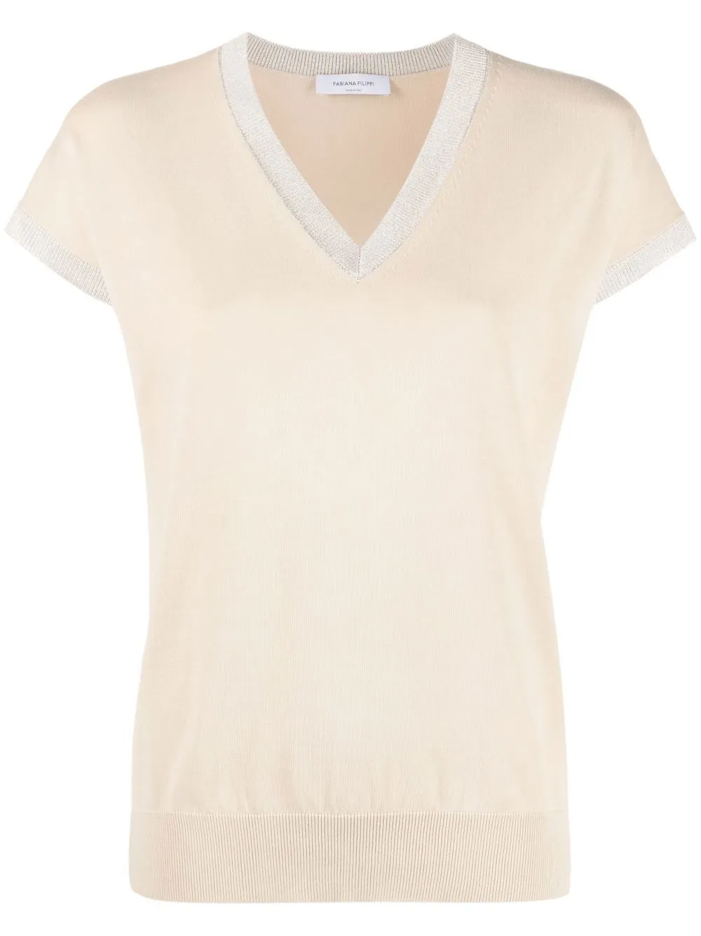 

Fabiana Filippi V-neck knitted top - Neutrals