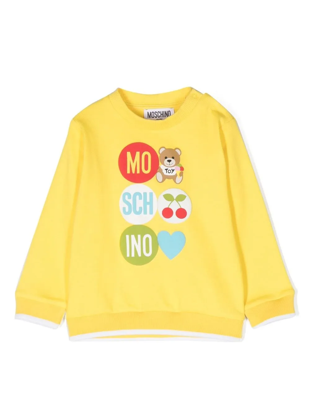 

Moschino Kids sudadera con logo estampado - Amarillo