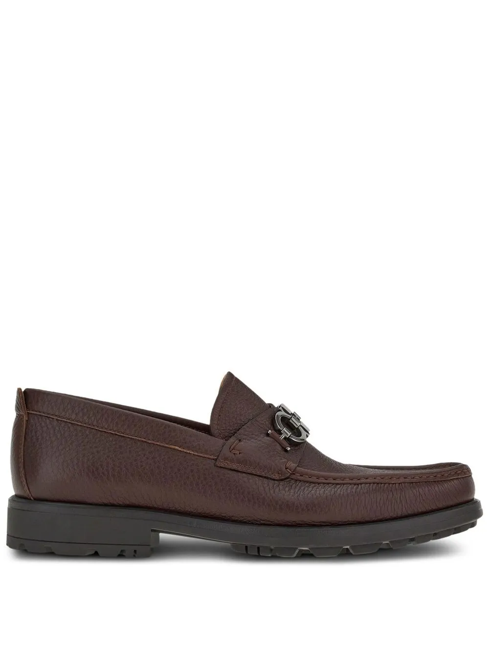 

Ferragamo mocasines con placa Gancini - Marrón