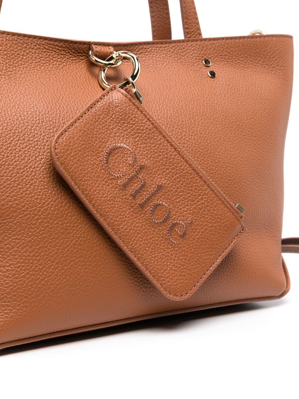 Shop Chloé Small Sense Tote Bag In Brown
