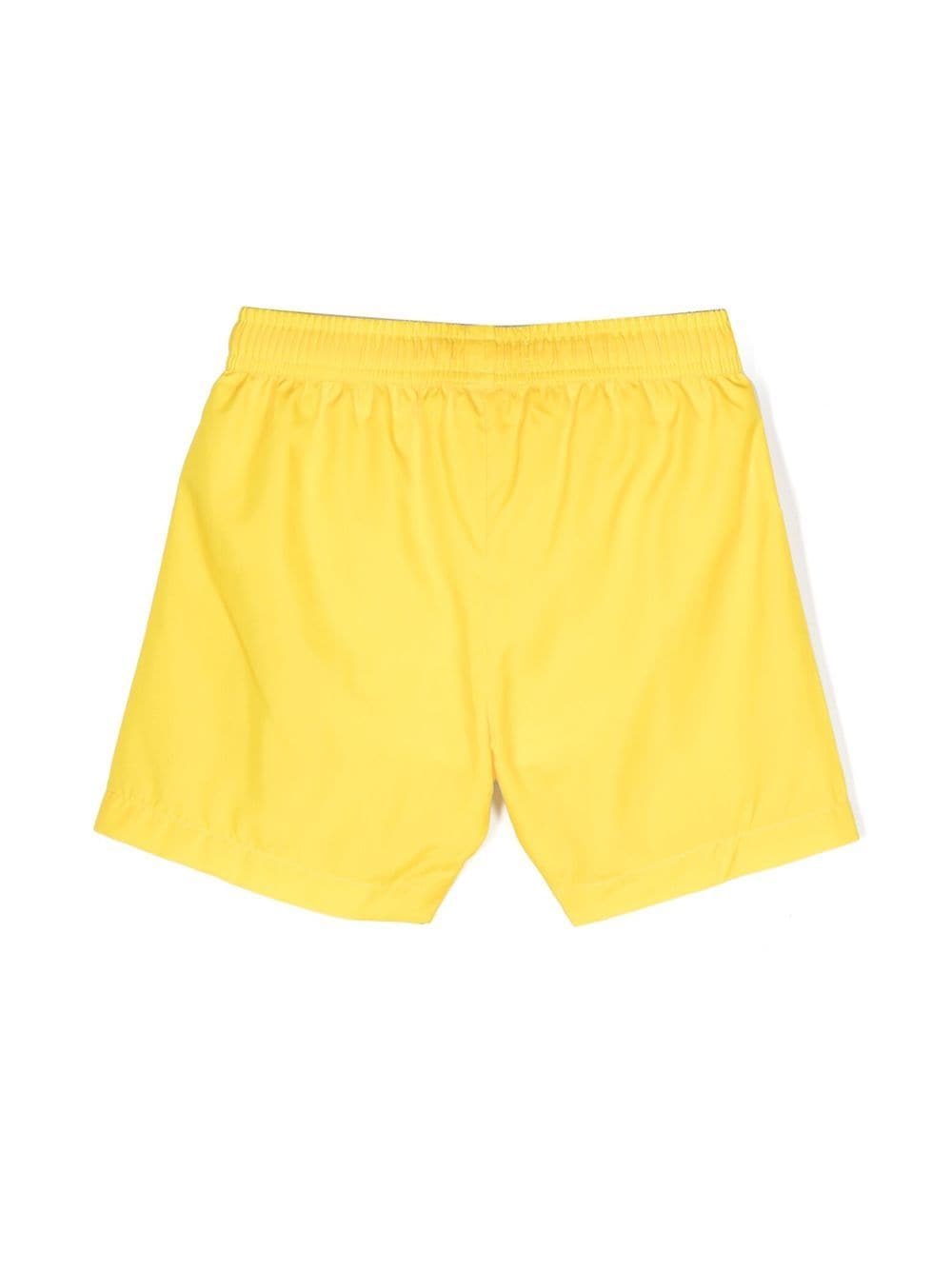 Shop Moschino Sailor-teddy Swim Shorts In Yellow
