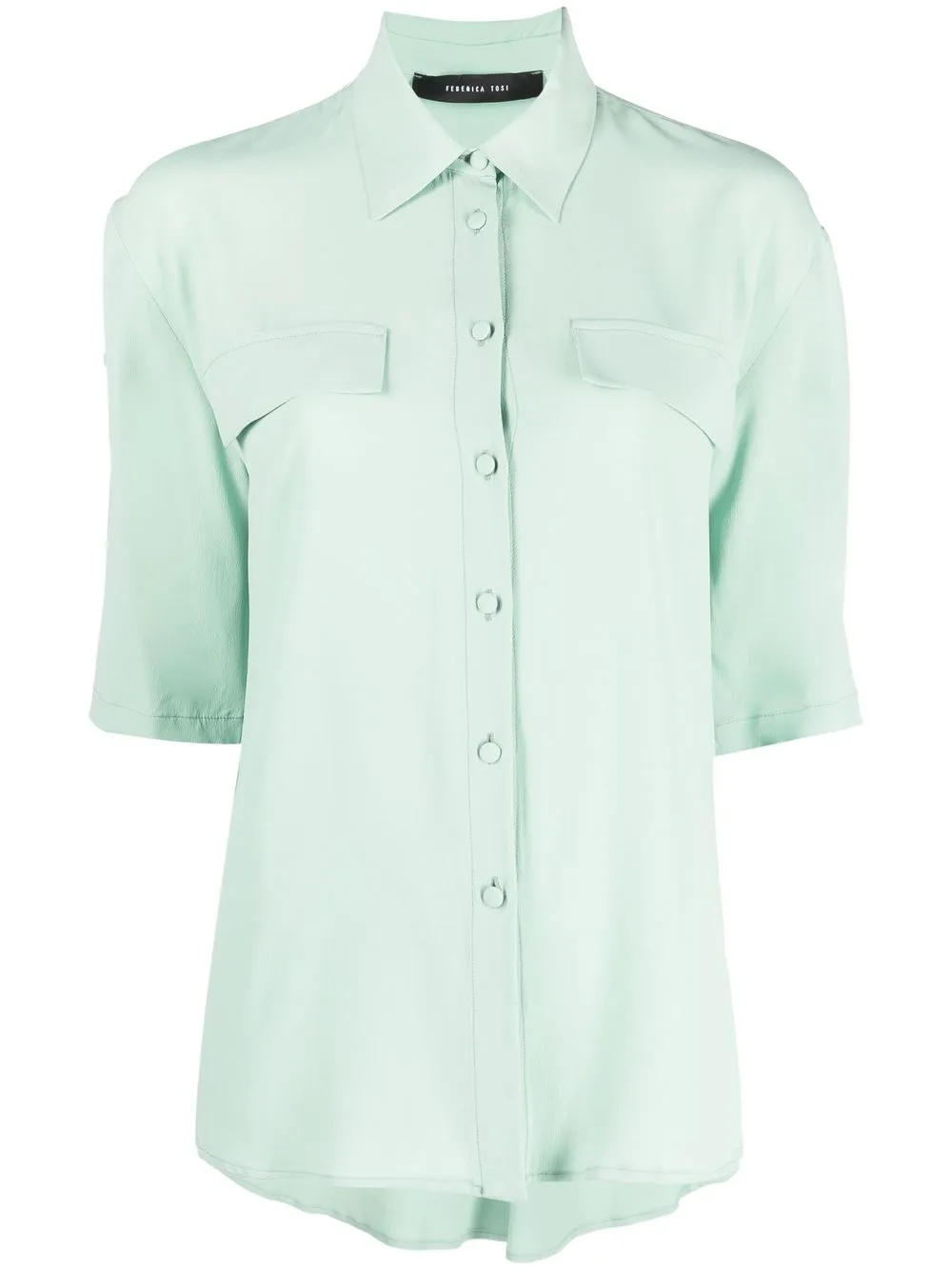 

Federica Tosi half-sleeve button-down shirt - Green