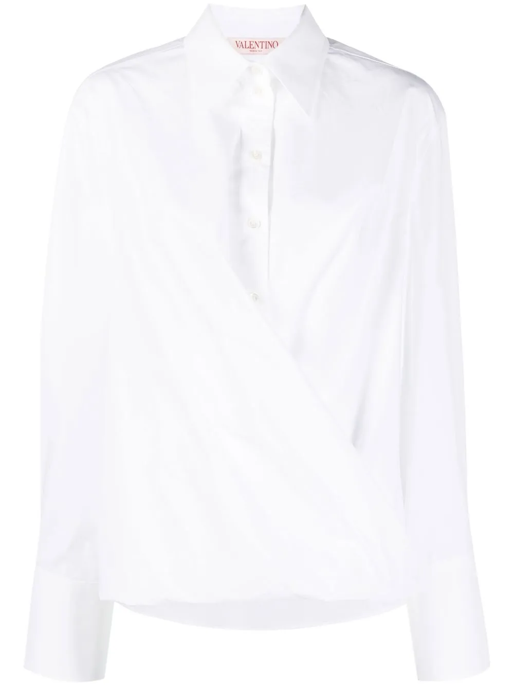 

Valentino draped-detail shirt - White