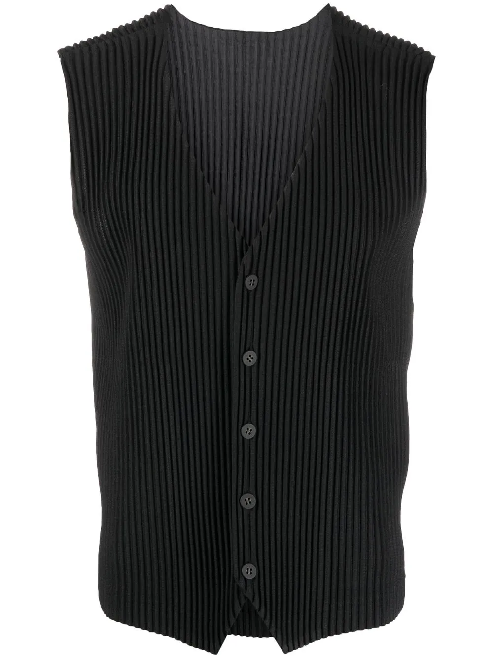 

Homme Plissé Issey Miyake plissé sleeveless waistcoat - Black