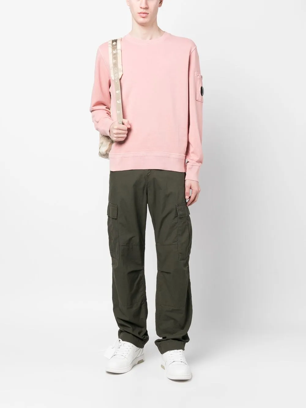 

C.P. Company Lens-detail crew-neck sweatshirt - Pink