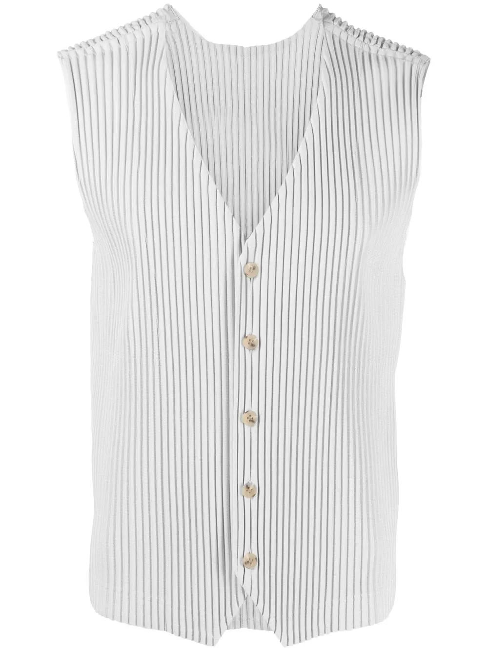 

Homme Plissé Issey Miyake plissé sleeveless waistcoat - Grey