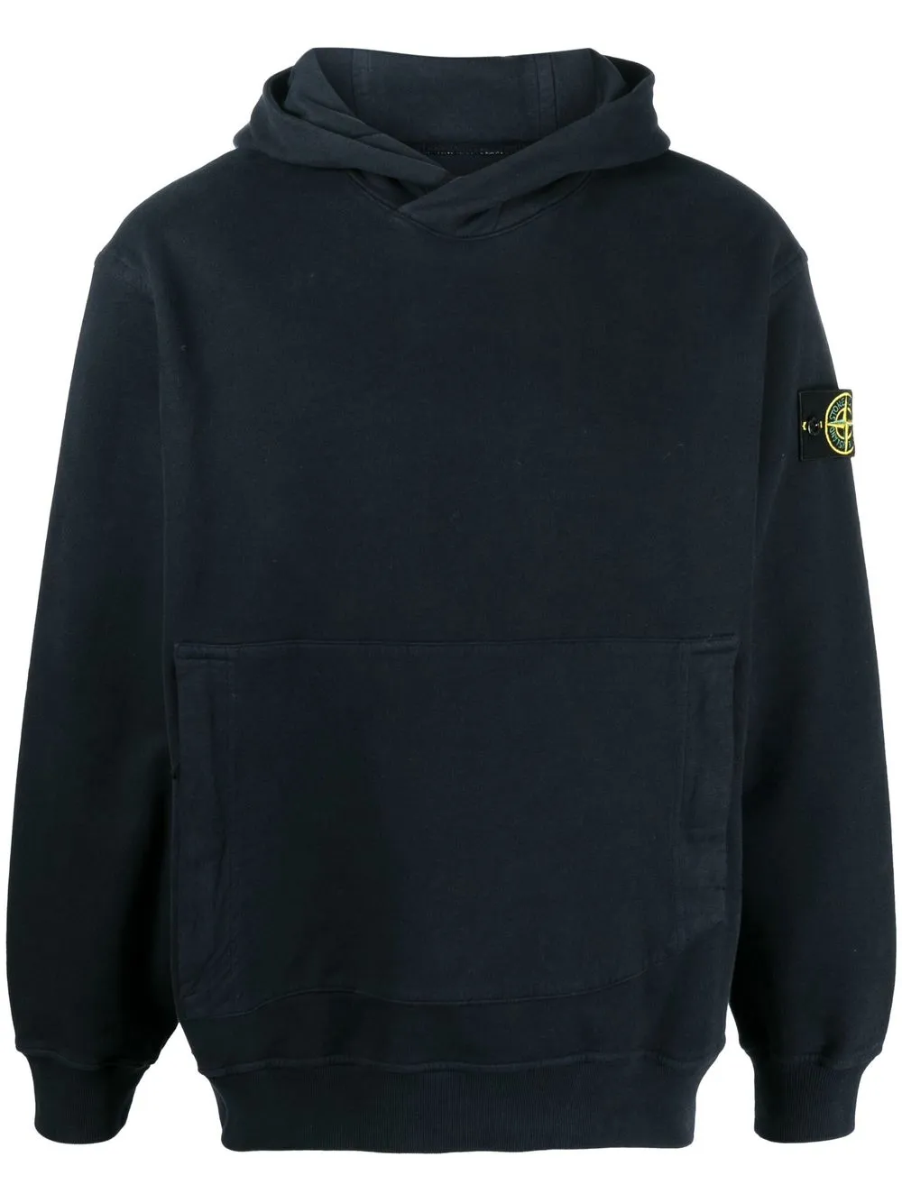 

Stone Island hoodie con parche del logo en la manga - Azul