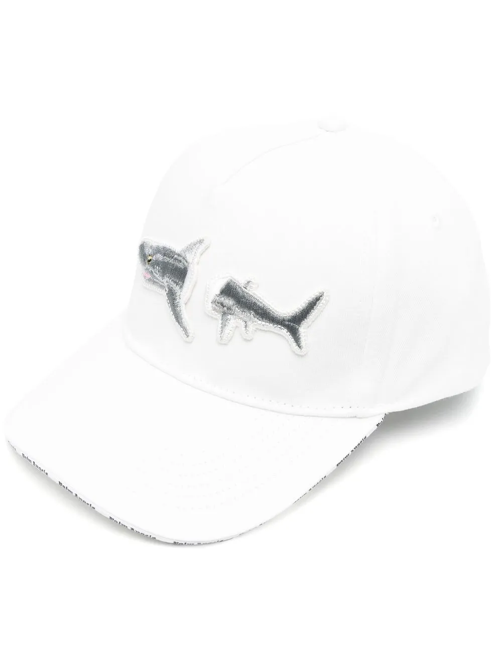 

Palm Angels Shark embroidered baseball cap - White