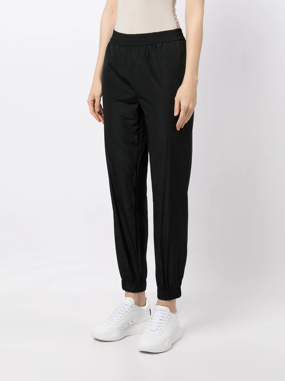 Red Valentino Elasticated-waistband Track Pants In Black