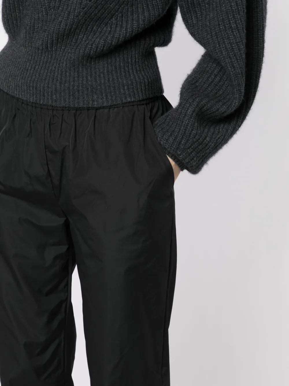 Red Valentino Elasticated-waistband Track Pants In Black