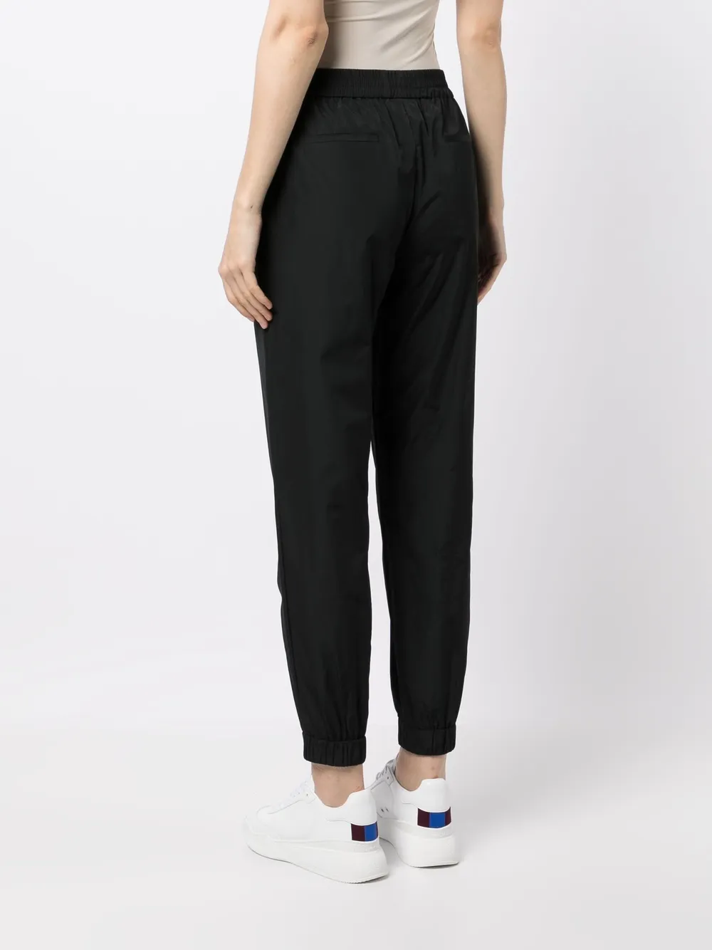 Red Valentino Elasticated-waistband Track Pants In Black