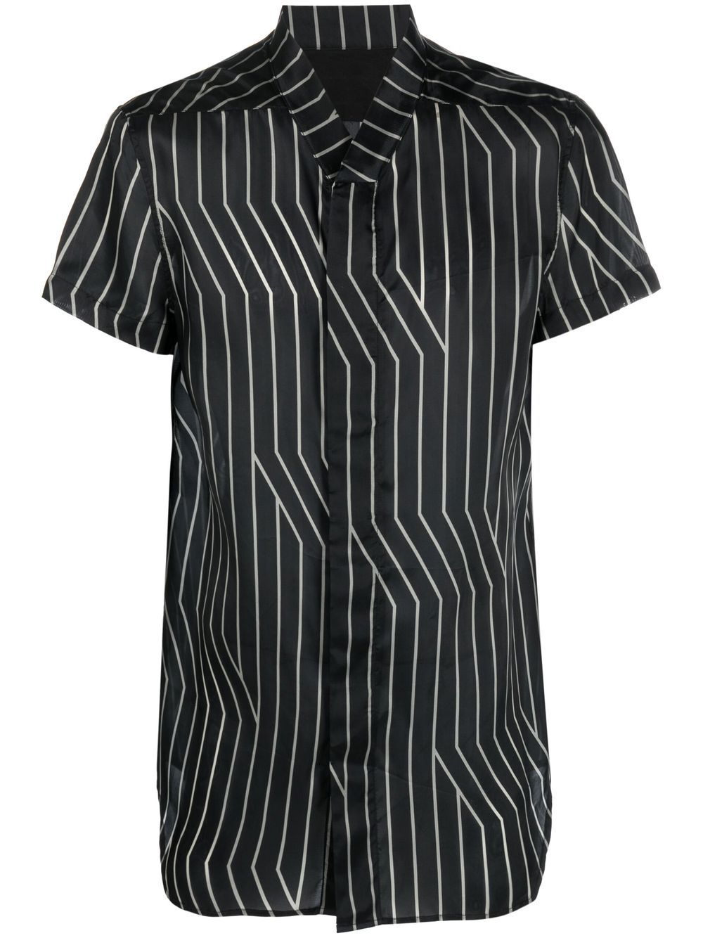 Rick Owens stripe-print V-neck Shirt - Farfetch