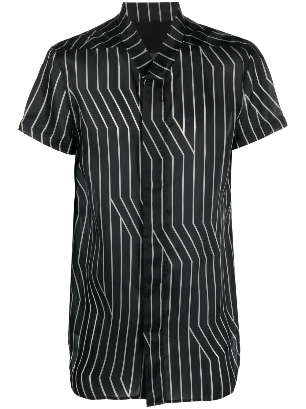 

Rick Owens stripe-print V-neck shirt - Black