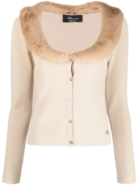 Blumarine scoop-neck knitted cardigan