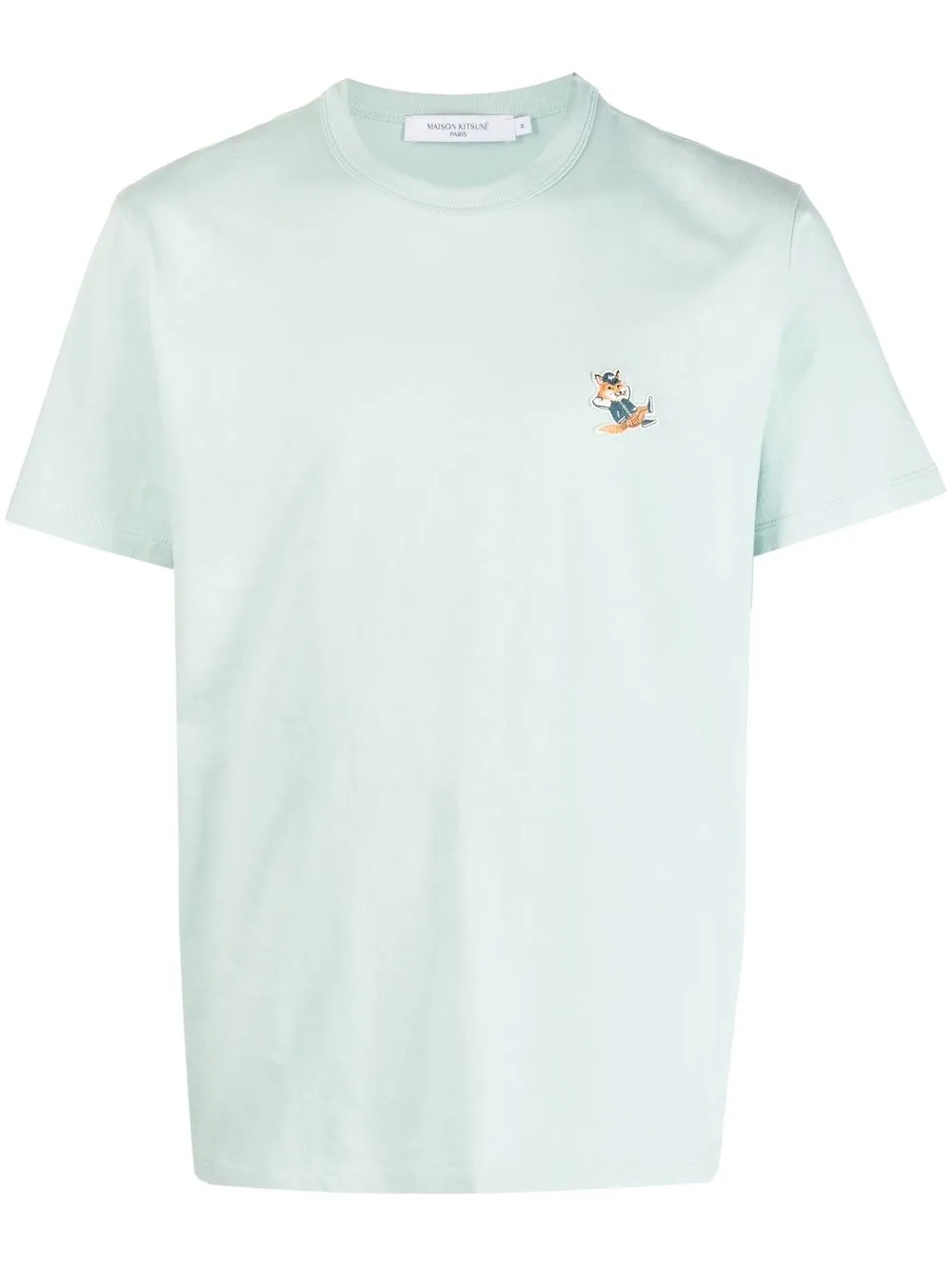 

Maison Kitsuné logo-print cotton T-shirt - Blue