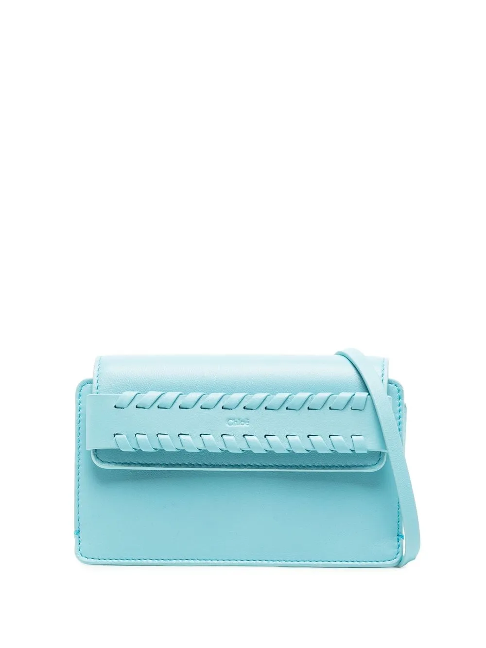 

Chloé braided-leather crossbody bag - Blue