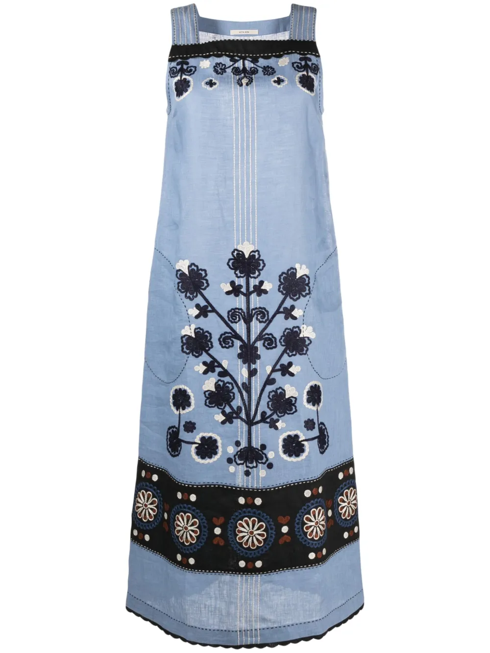 Image 1 of Vita Kin Ulya floral-embroidered midi dress