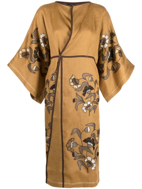 Vita Kin floral-print wrap kimono