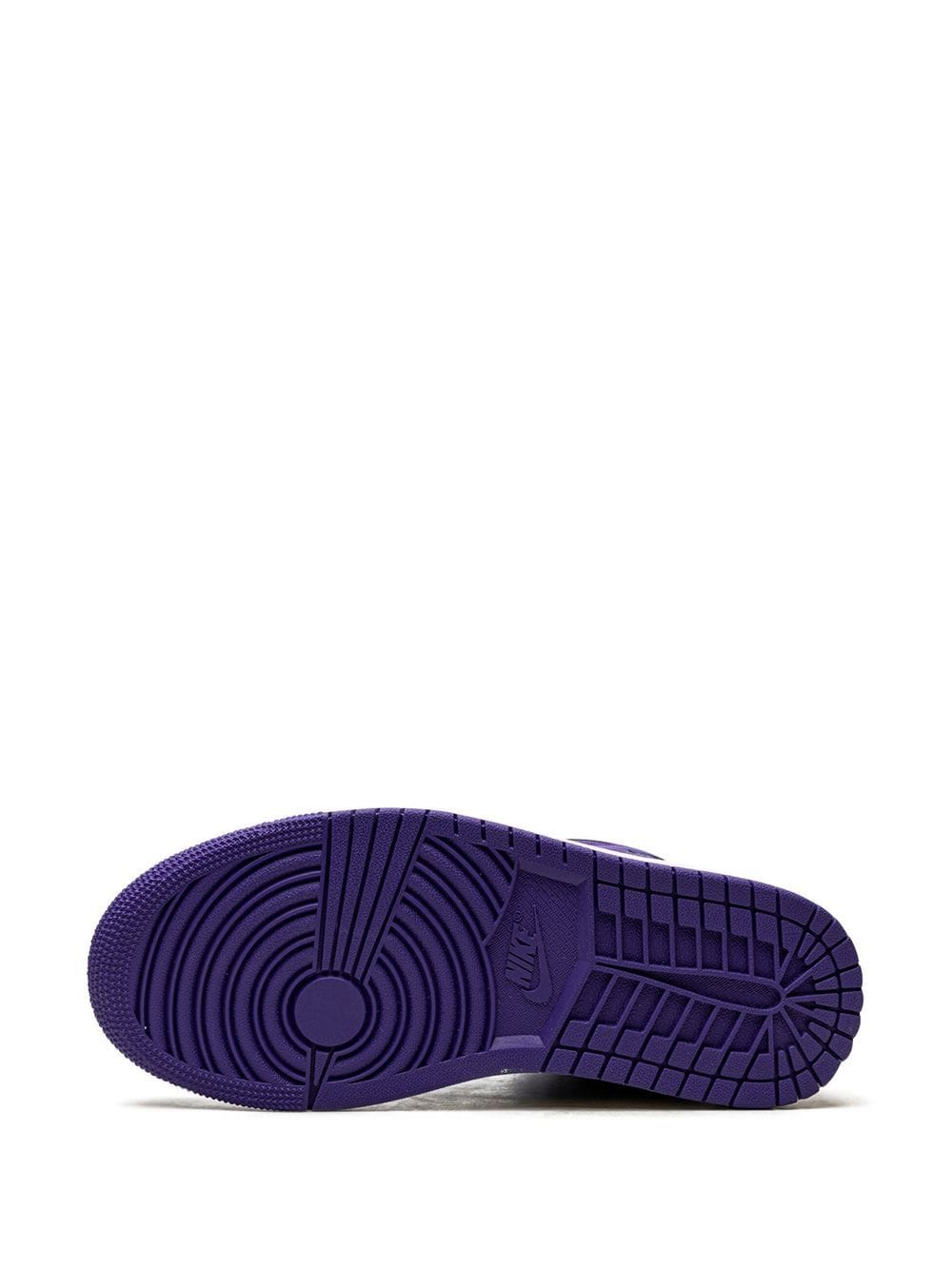 Shop Jordan 1 Mid "black/purple" Sneakers