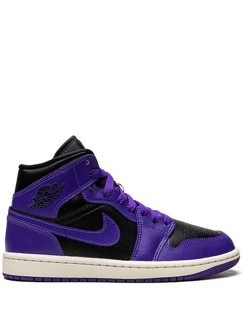 Jordan Jordan 1 Mid "Black/Purple" sneakers