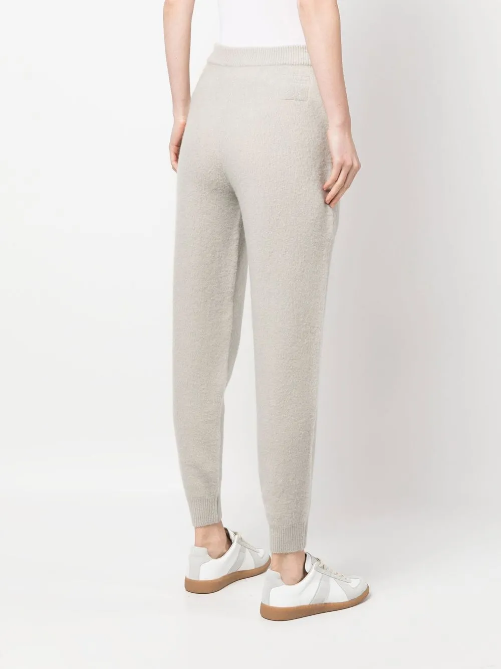 Shop Frenckenberger Cashmere Knitted Joggers In Grey