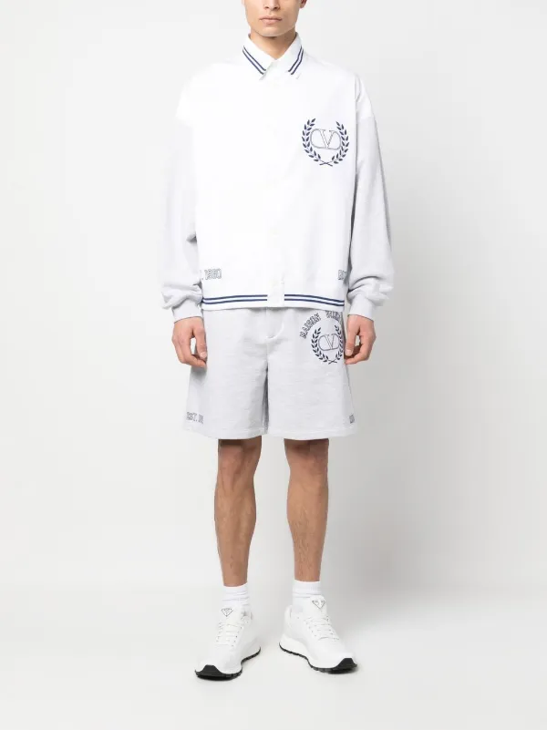 ショートパンツ VALENTINO SS25 Valentino Shorts White (6B3RF2W0 90K0AN) VALENTINO GARAVANI Appliquéd denim shorts | THE OUTNET