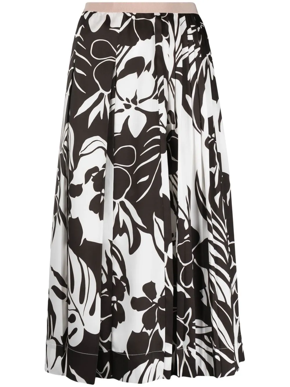 

Nº21 all-over-floral-print skirt - White