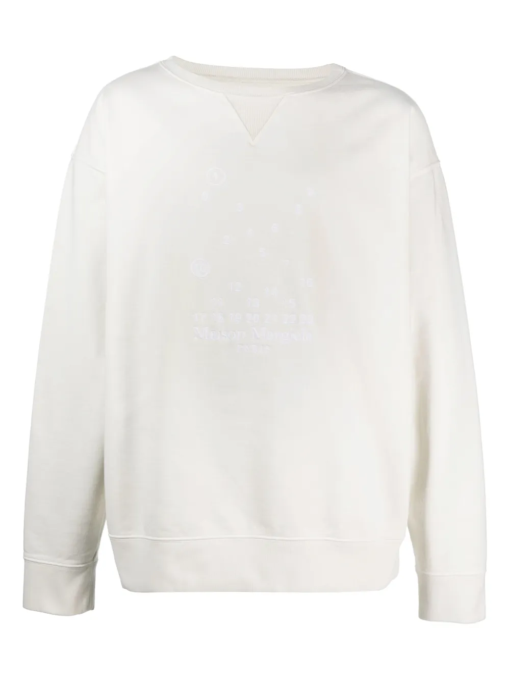 Maison Margiela Numeric logo-embroidered sweatshirt | White | Image 1
