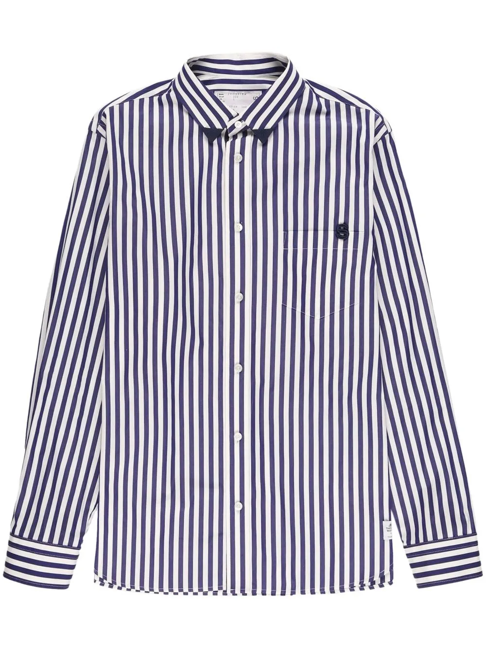 

sacai striped button-up shirt - WHITE