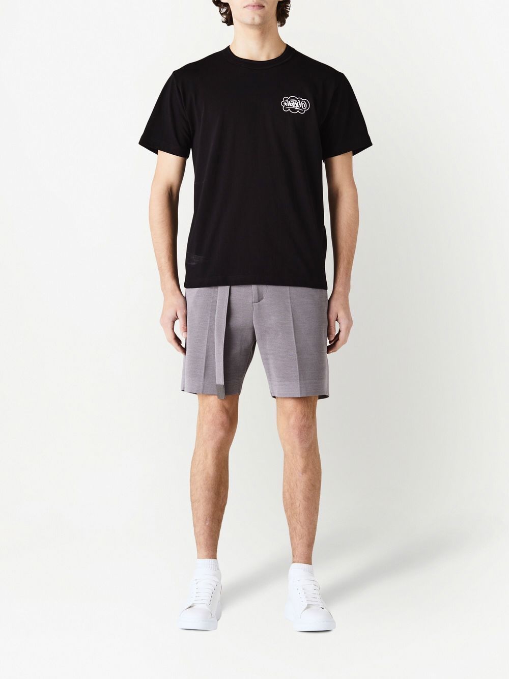 sacai Shorts met afneembare riem - Grijs