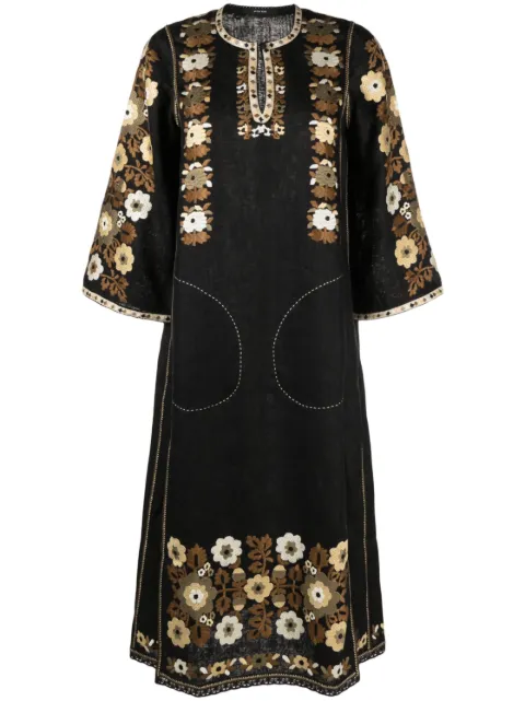 Vita Kin Amanda floral-embroidery midi dress