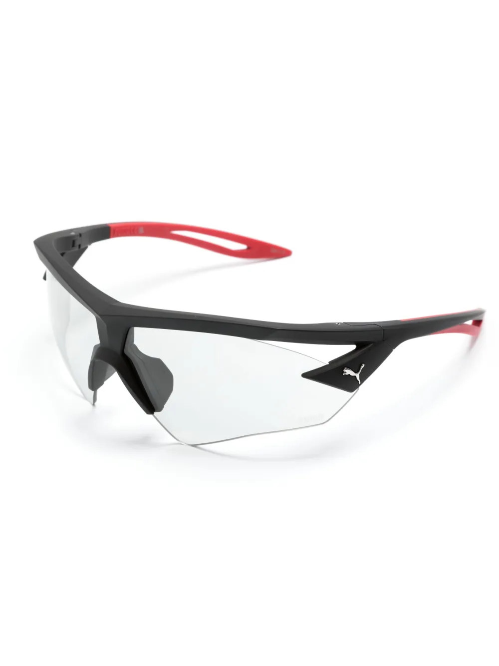 PUMA EYEWEAR logo-plaque oversize-frame sunglasses | Image 2