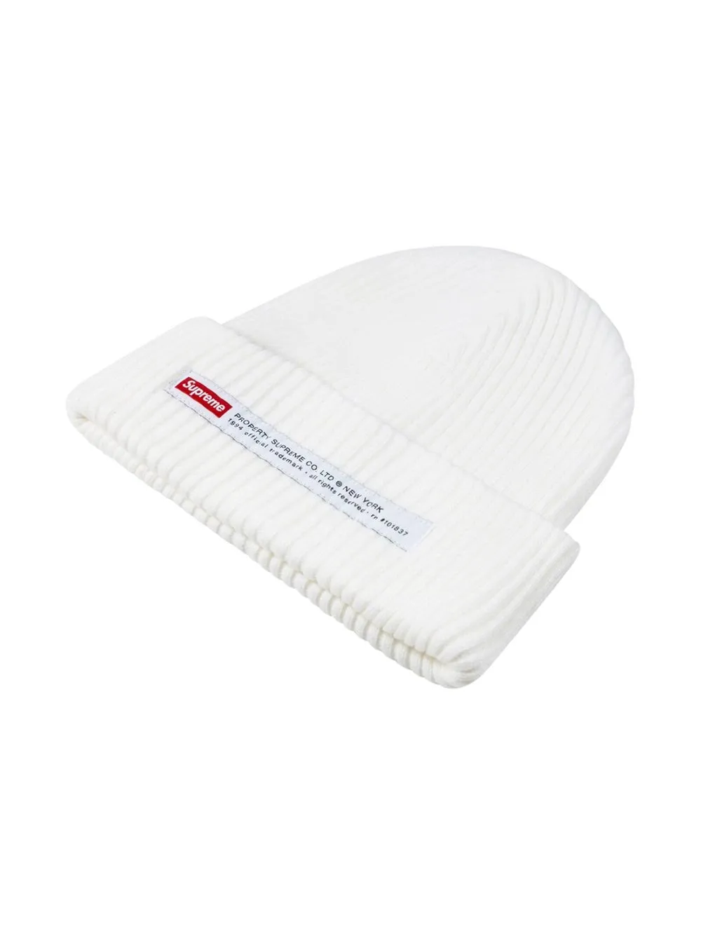 Shop Supreme Property Label Knitted Beanie In White