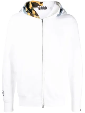 A BATHING APE® Shark-print zip-up Hoodie - Farfetch