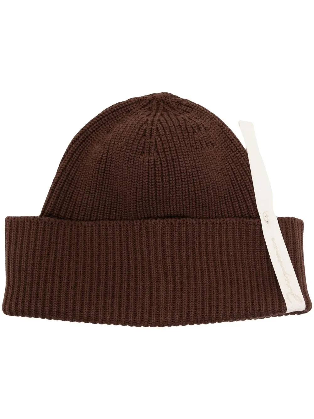 

Jacquemus gorro tejido de canalé - Marrón