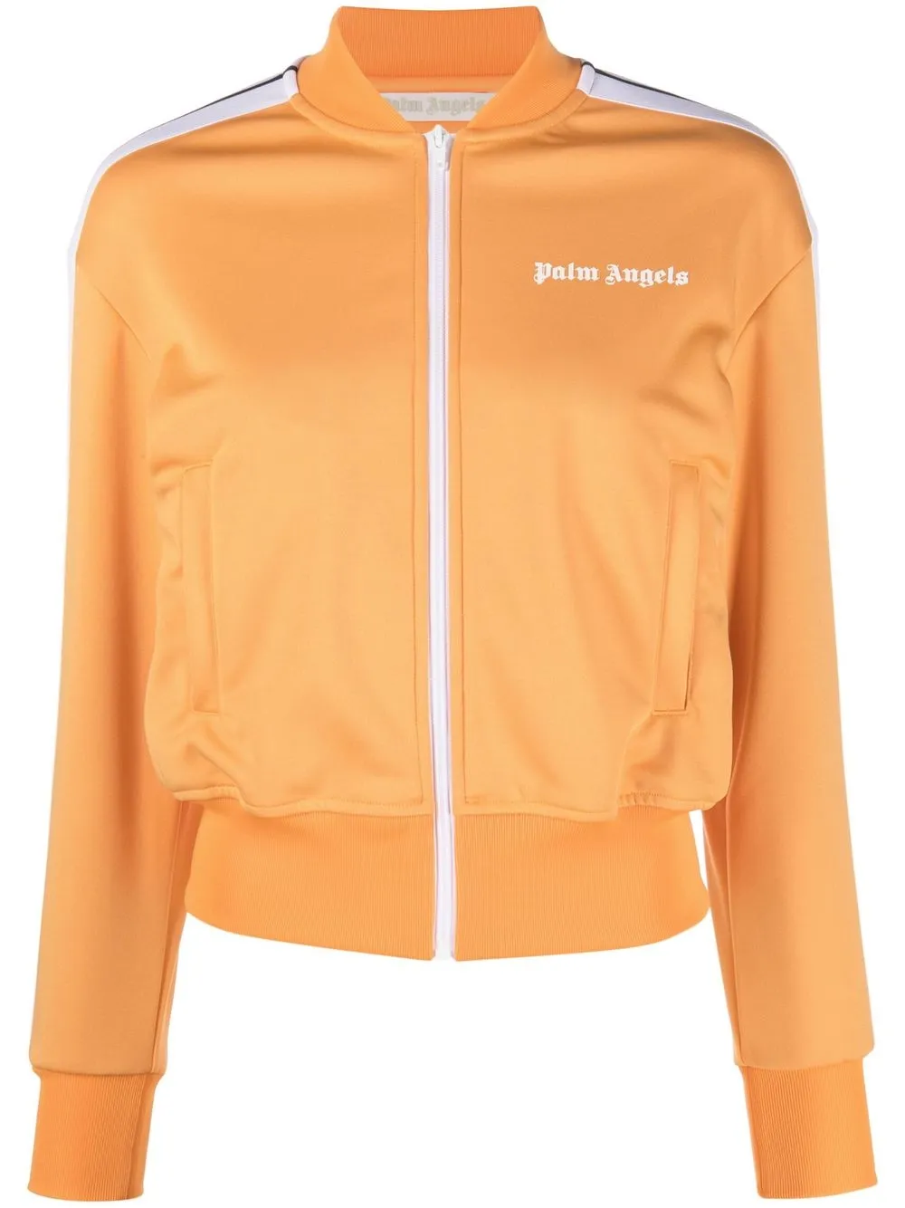 

Palm Angels sudadera con cierre y logo estampado - Naranja