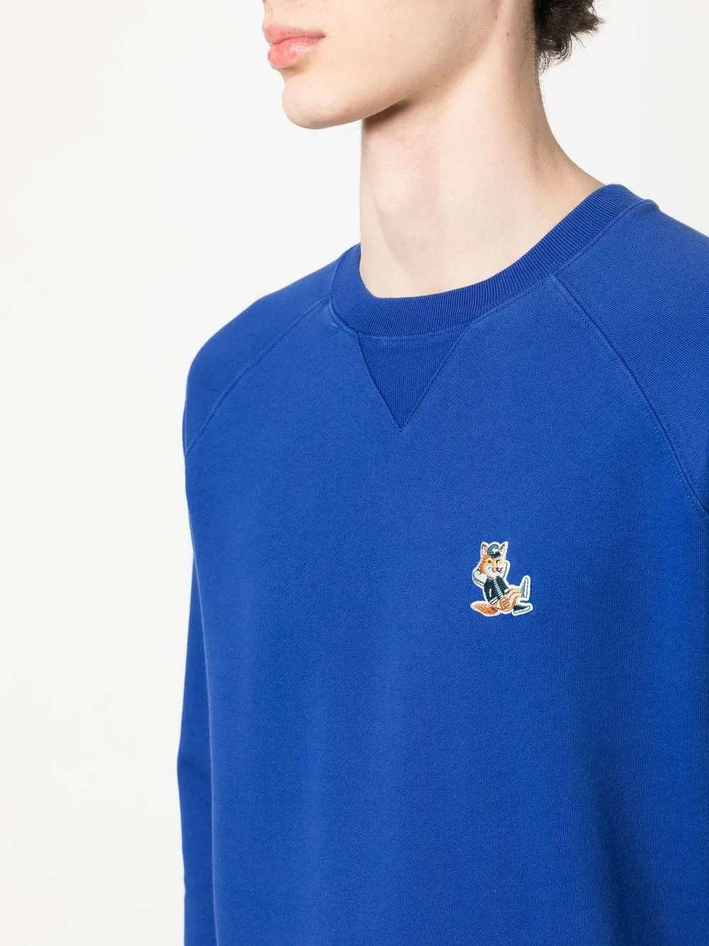 Maison Kitsune fox-patch cotton sweatshirt Men