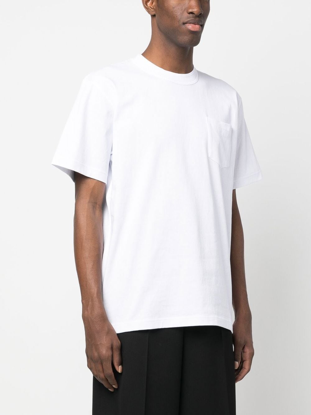 Shop Sacai Side-zip Shortsleeved T-shirt In Weiss