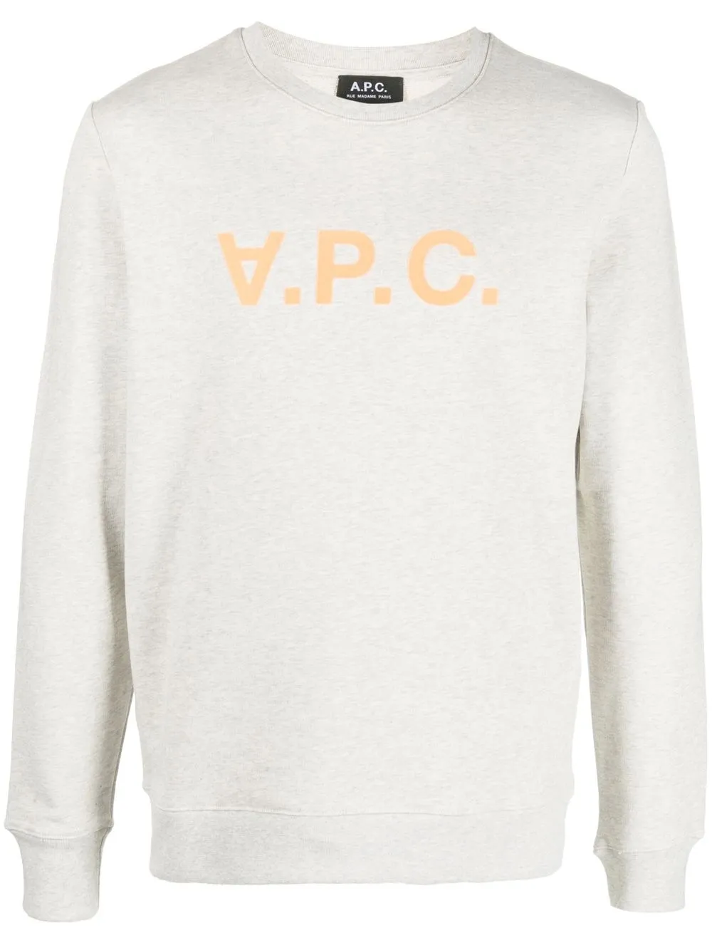 

A.P.C. sudadera con cuello redondo y logo estampado - Neutro