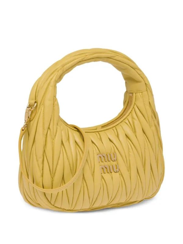 Miu Miu Miu Wander Matelassé Nappa Leather Tote Bag