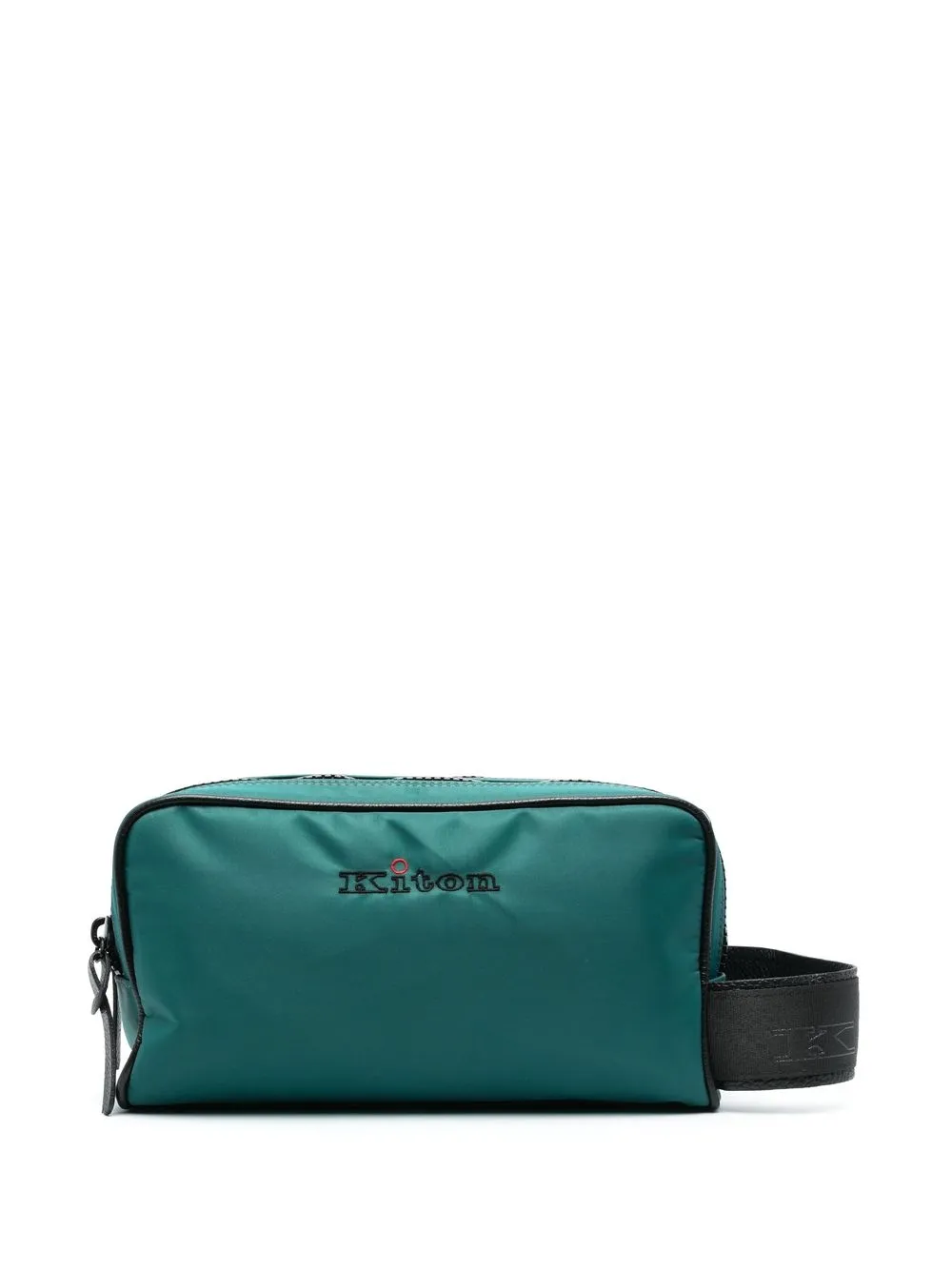 

Kiton embroidered-logo wash bag - Green