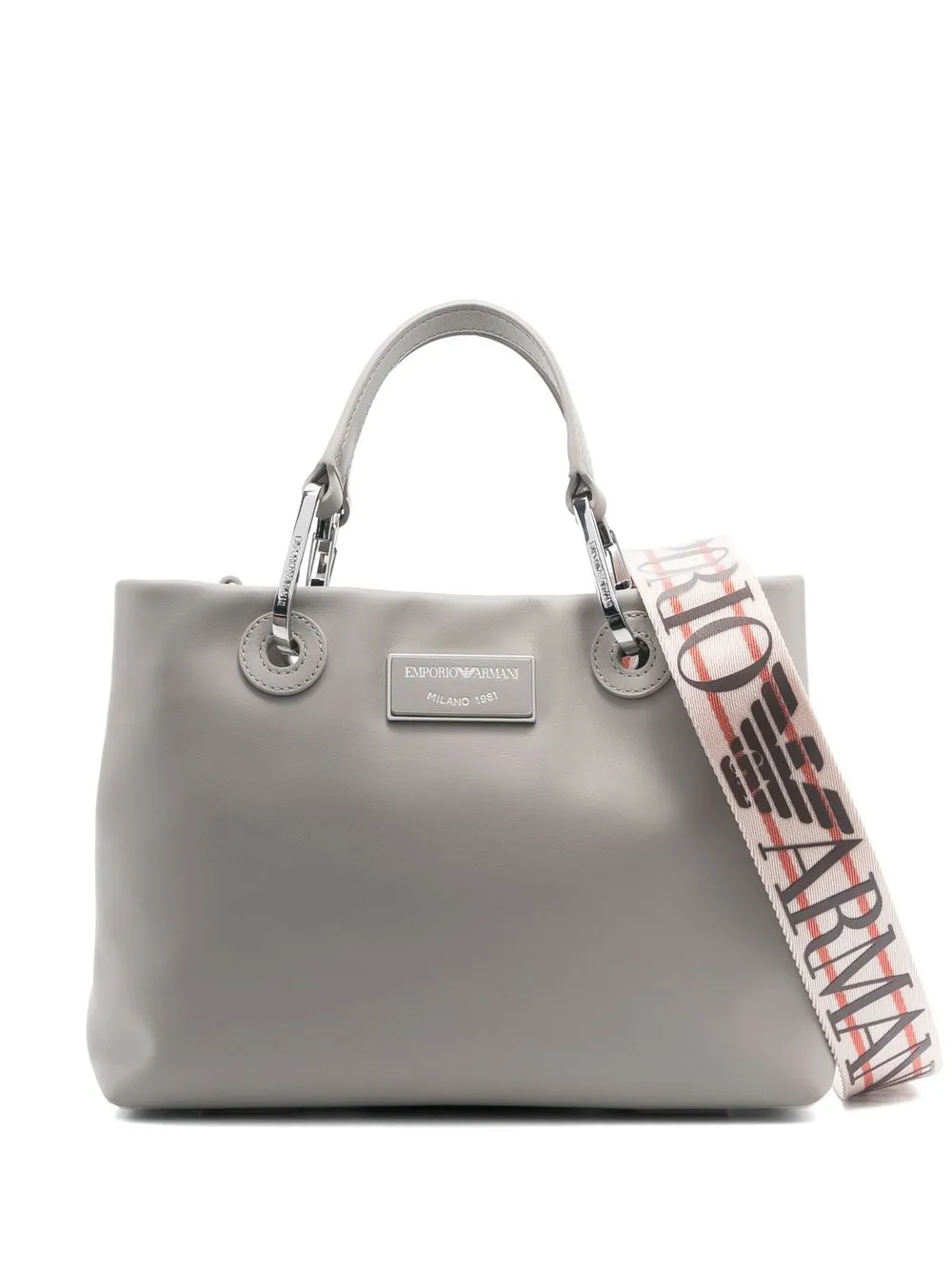 

Emporio Armani calf-leather tote bag - Grey