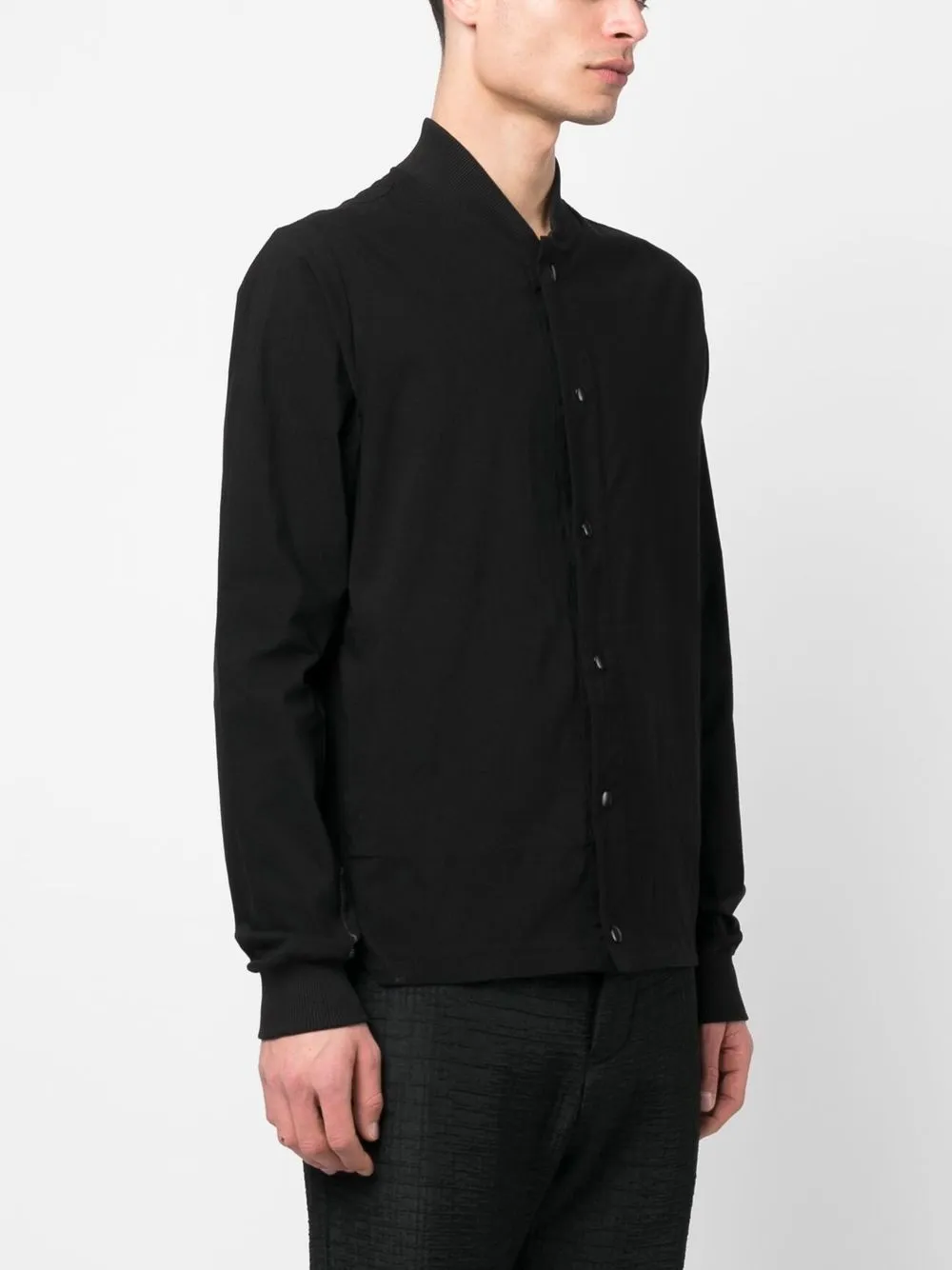 Thom Krom Cotton Press-stud Shirt In Schwarz