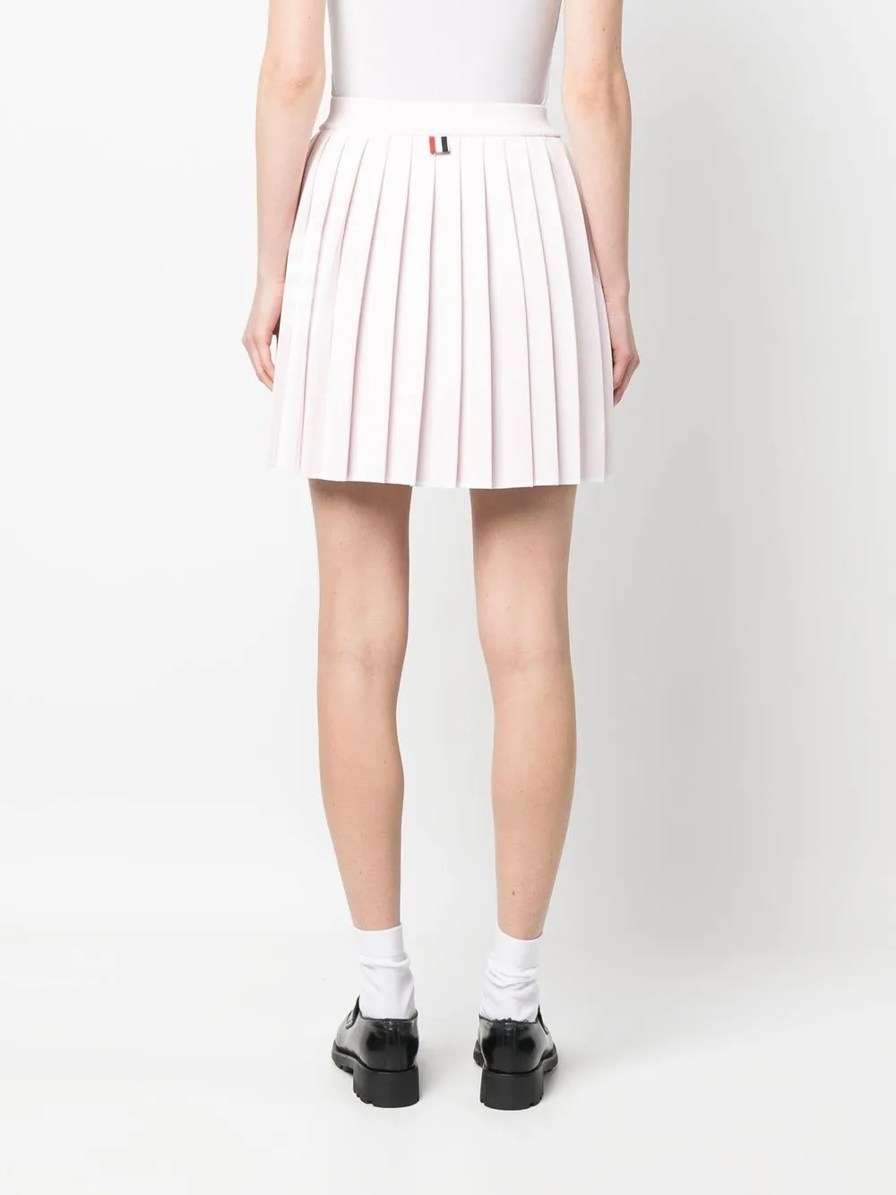 Thom Browne 4-bar Pleated Miniskirt In 粉色