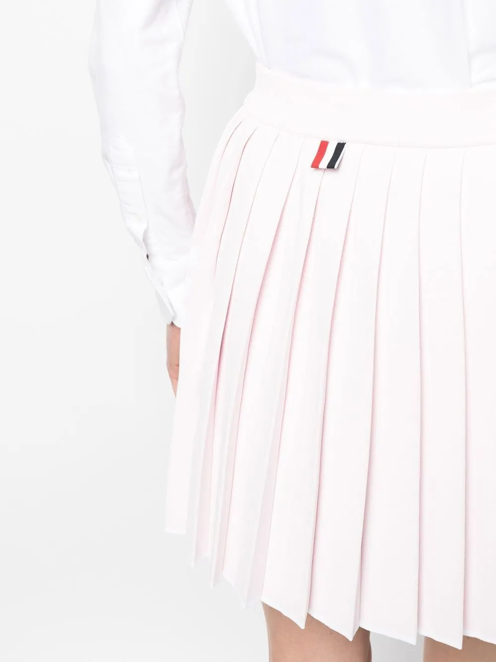 Thom Browne 4-bar Pleated Miniskirt In 粉色